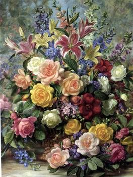 unknow artist Floral, beautiful classical still life of flowers.083 France oil painting art